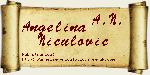 Angelina Niculović vizit kartica